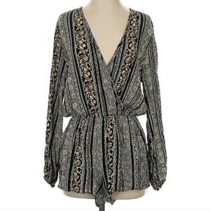 Akira Chicago Patterned Romper